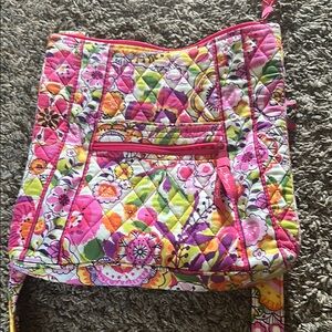 Vera Bradley Pink and Yellow Quilted Backpack